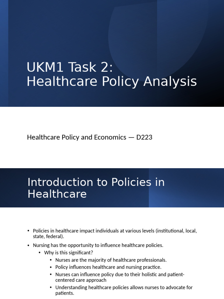Healthcare Policy Analysis for Nurses | PDF | Health Care | Policy