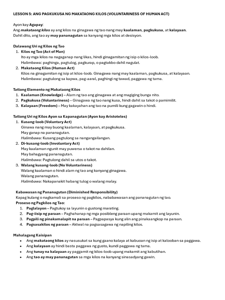 EsP10 Q2 Reviewer | PDF