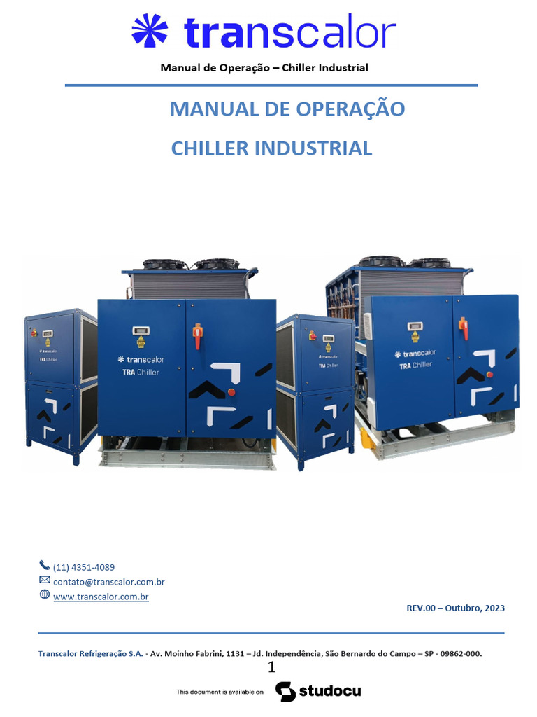 Manual de Operação do Chiller Industrial | PDF | Corrosão