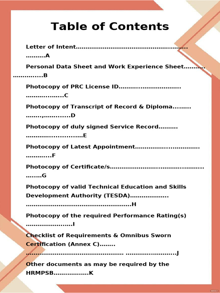 Essential Application Document Checklist | PDF