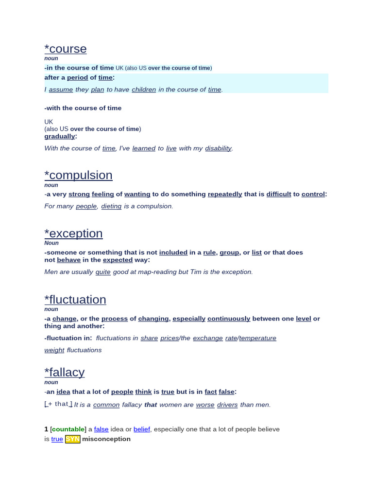Vocabulary Definitions and Examples | PDF | Fallacy
