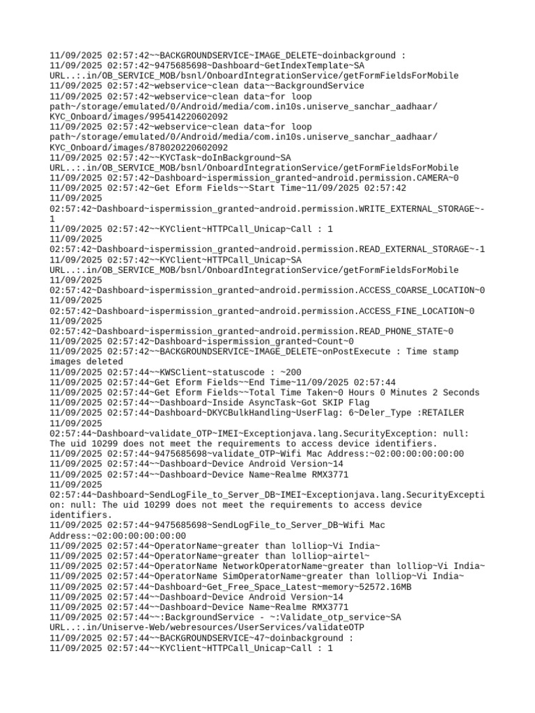 Mobile KYC Process Log Analysis | PDF | System Software | Internet