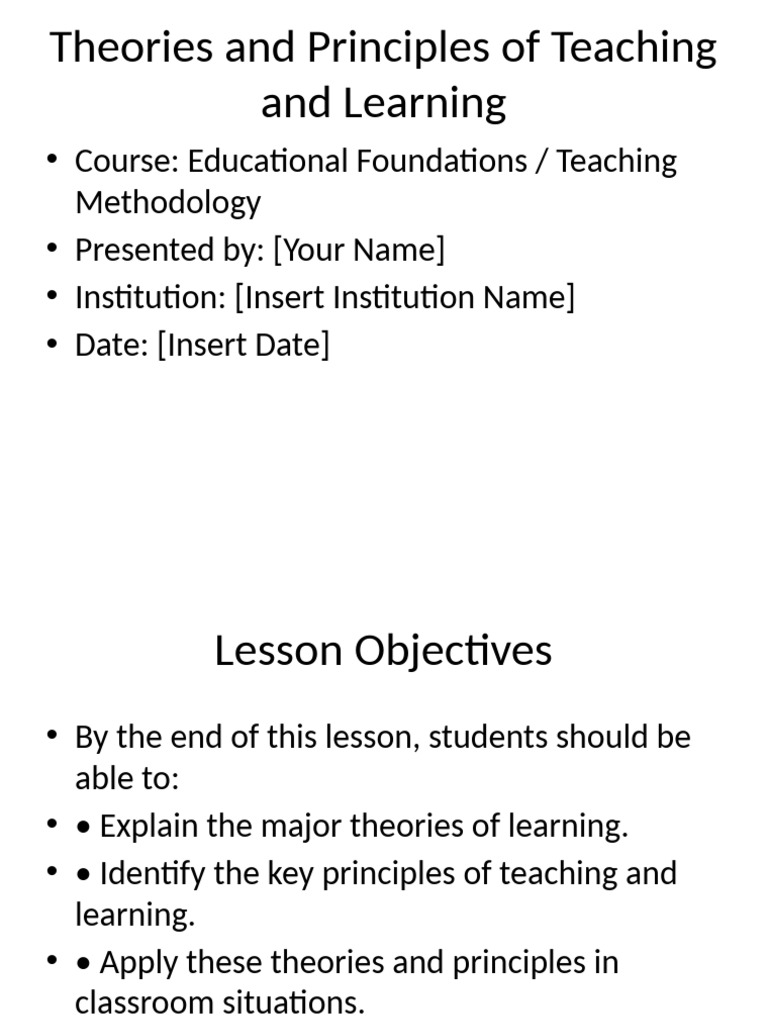 Teaching and Learning Theories Explained | PDF | Learning | Learning ...
