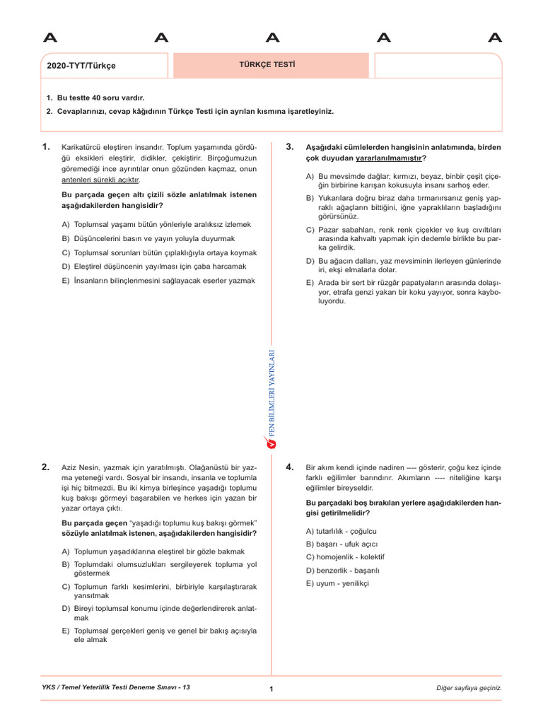 FenBil TYT 13 | PDF