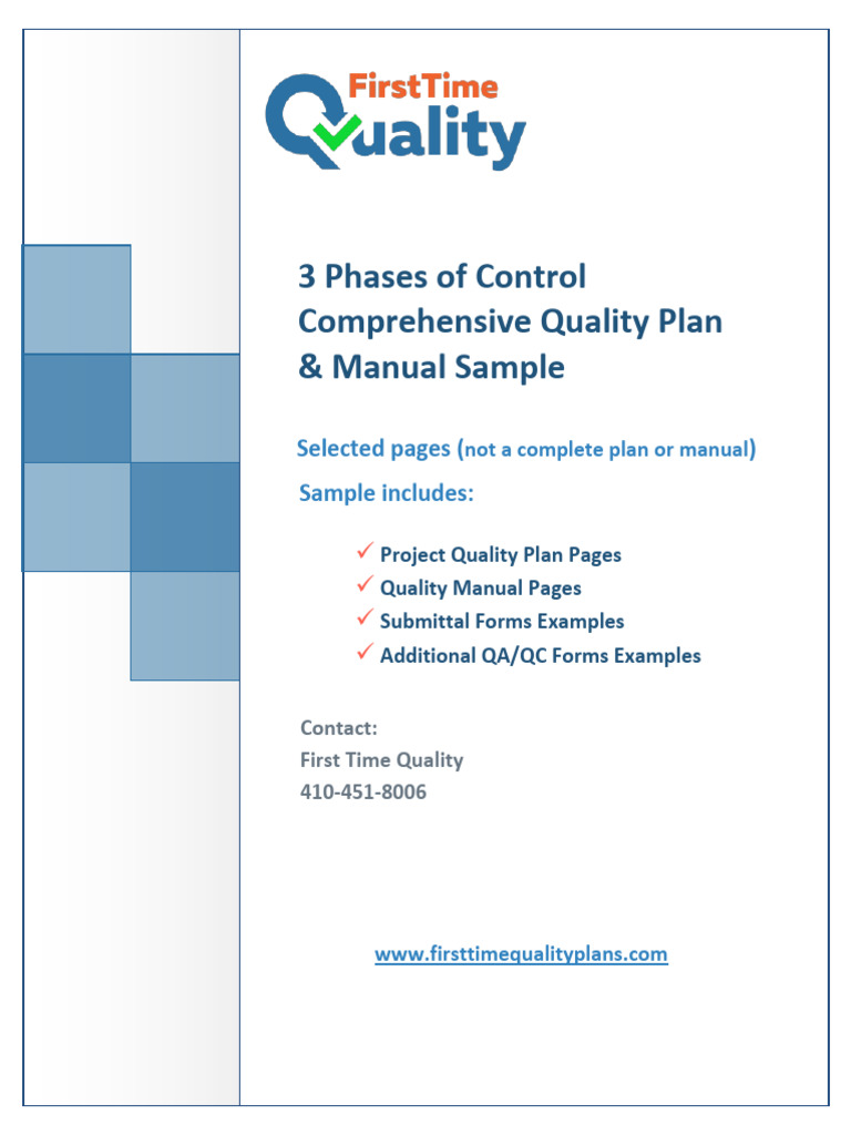 Project Quality Control Plan Overview | PDF | Specification (Technical ...