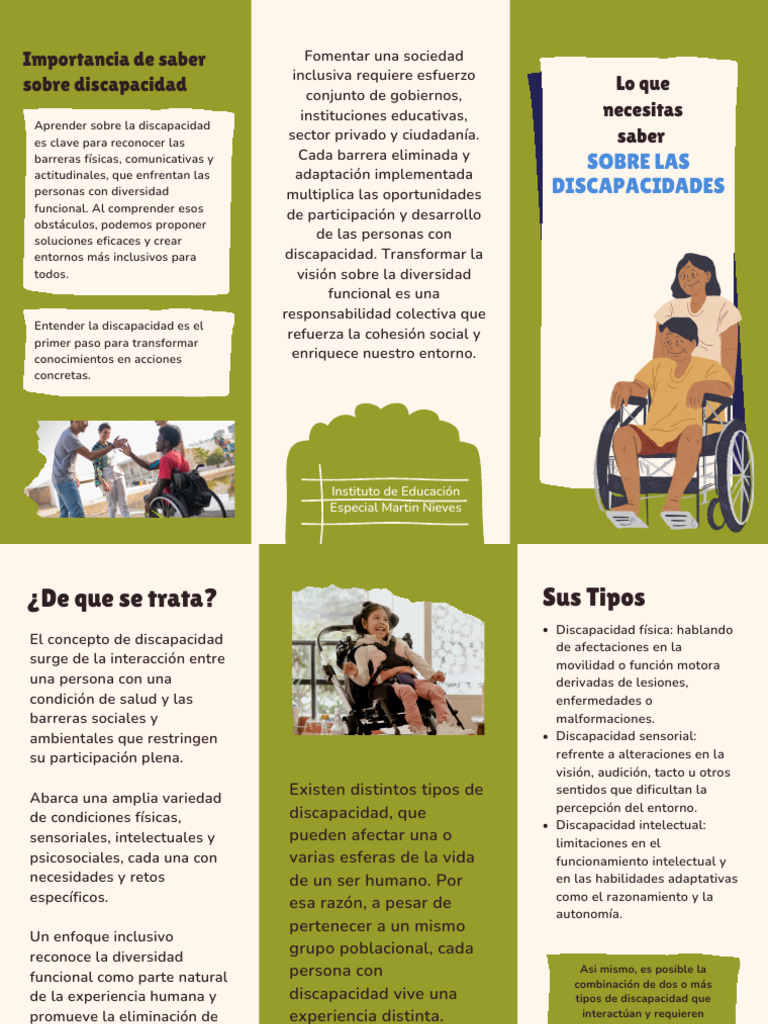 Importancia de entender la discapacidad | PDF | Invalidez | Ciencias ...