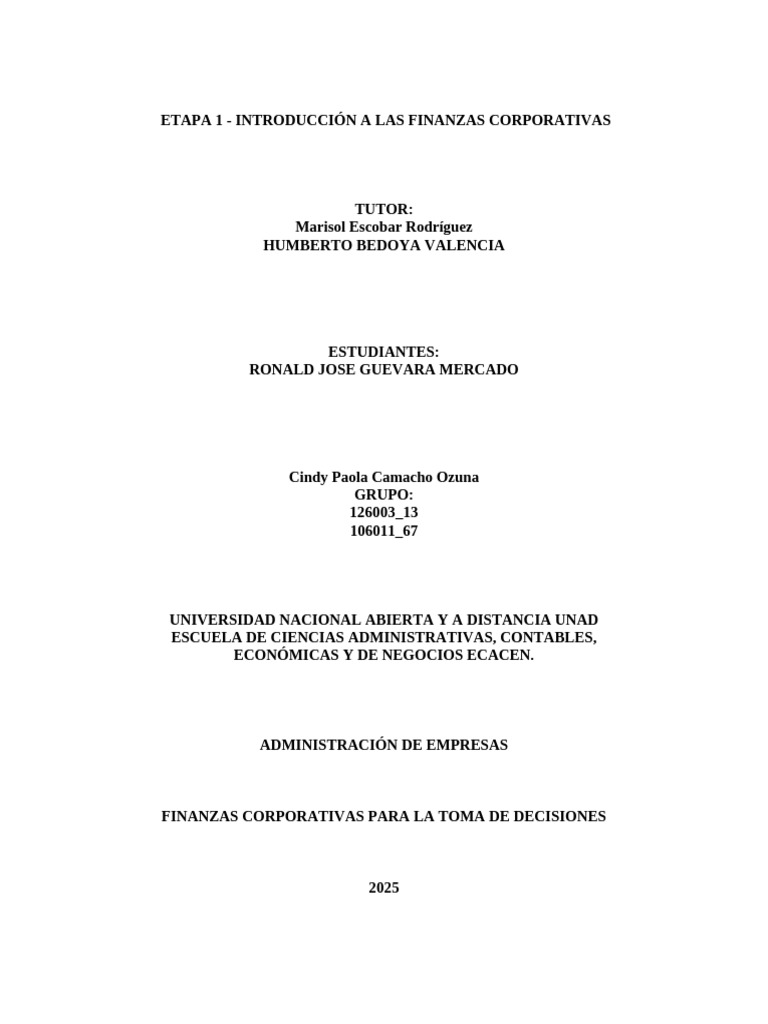 Introducción a Finanzas Corporativas | PDF | Business | Sector privado