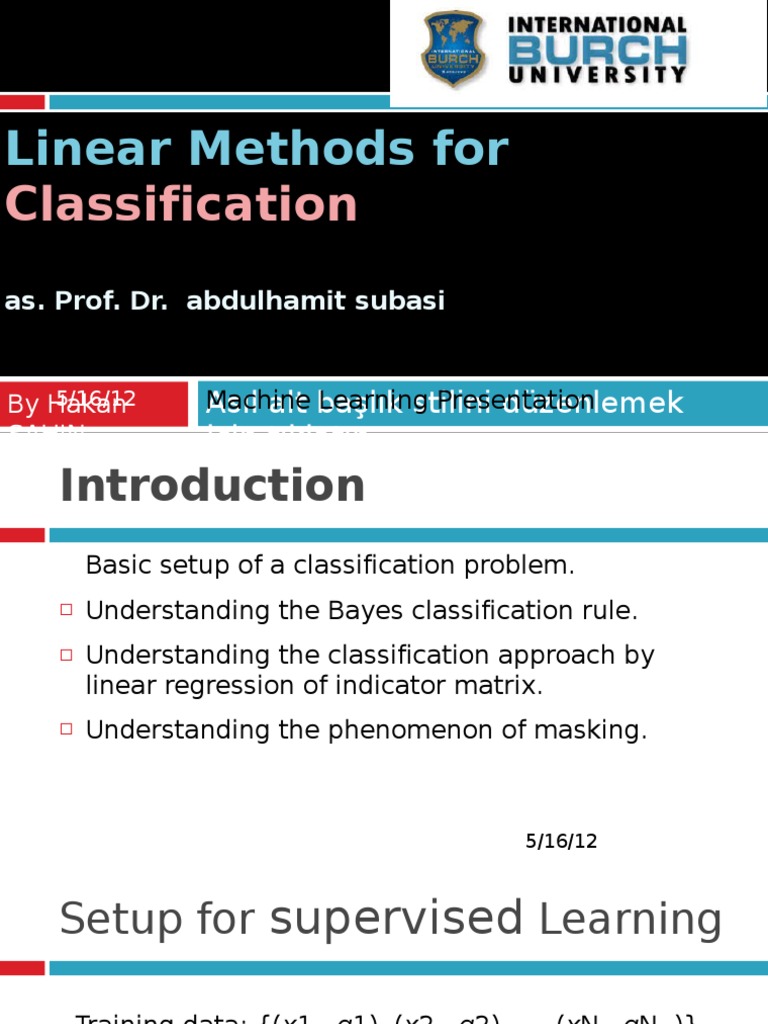 Linear Methods For Classification | PDF | Logistic Regression ...