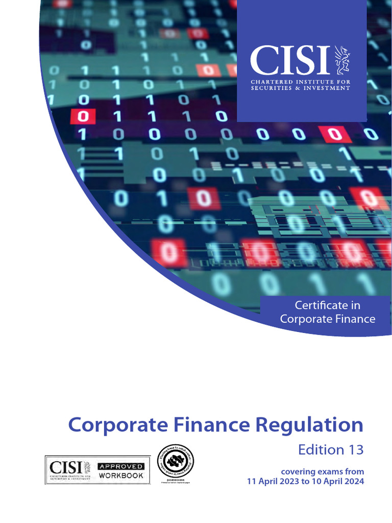Corporate Finance Regulation Exam Guide | PDF | Financial Services ...