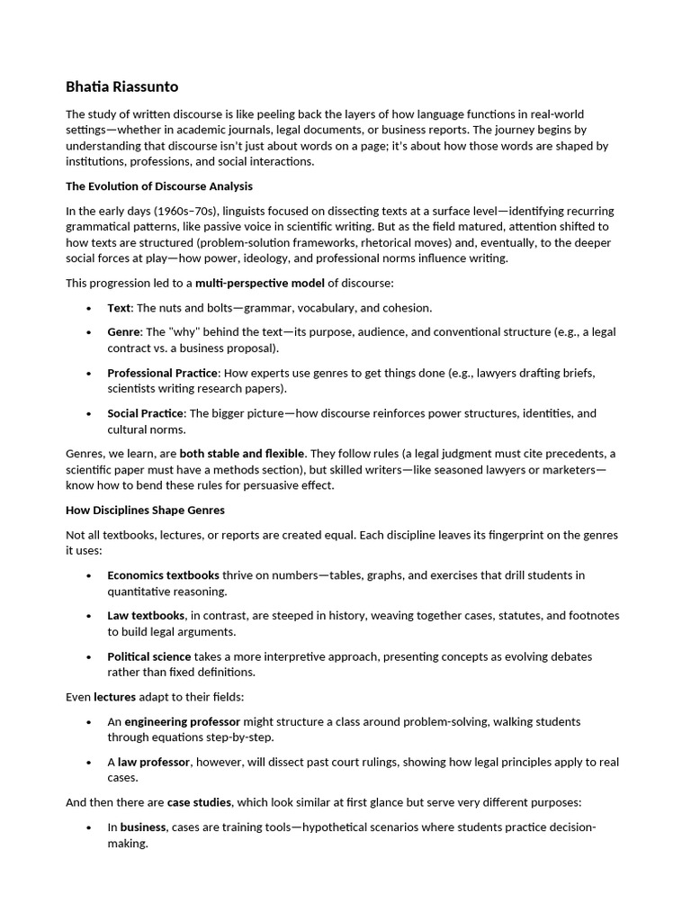 Understanding Written Discourse Analysis | PDF | Discourse | Linguistics