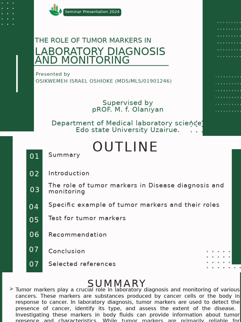 Tumor Markers in Cancer Diagnosis | PDF | Elisa | Biomarker