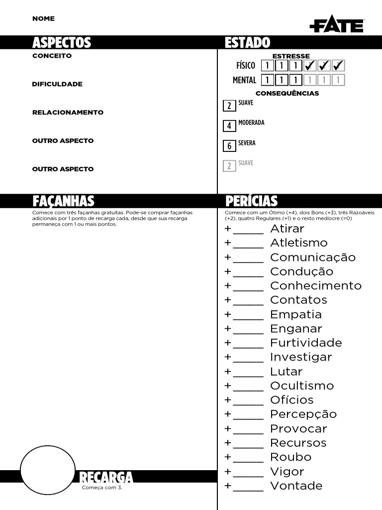 Raven Ficha Fate Condensed | PDF