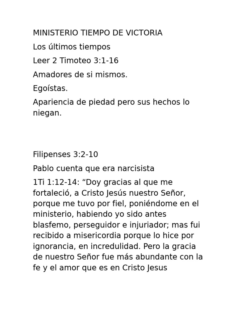 Los Últimos Tiempos | PDF