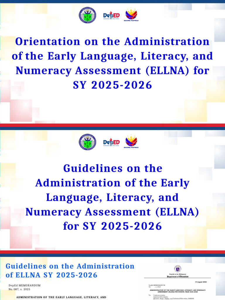 ELLNA 2025-2026 Administration Guidelines | PDF | Literacy