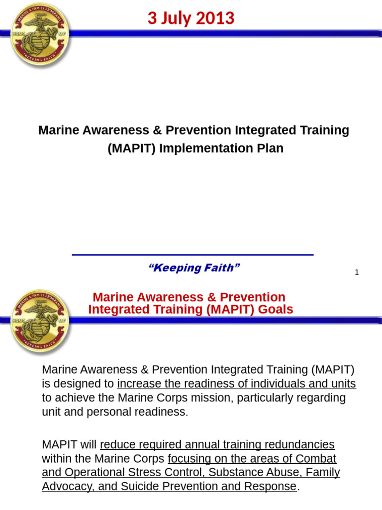 UMAPIT Implementation for Marine Readiness | PDF | United States Marine ...
