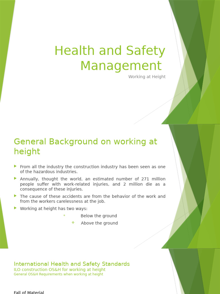 Working at Height Safety Guidelines | PDF | Occupational Safety And ...
