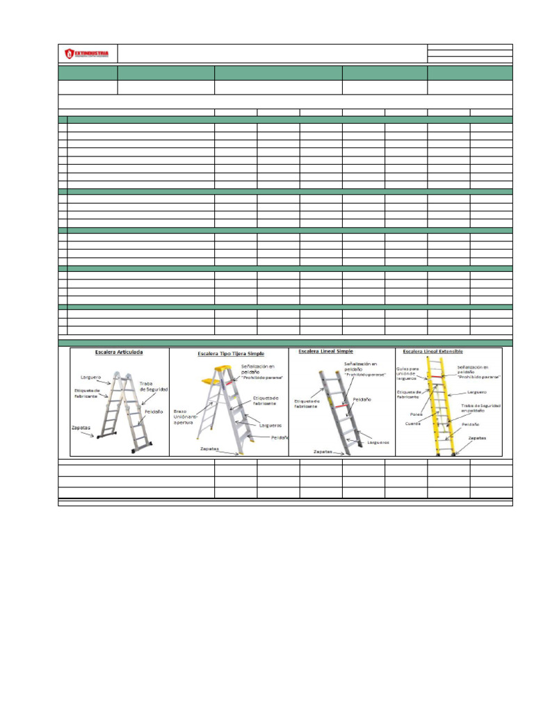 Checklist de Inspección de Escaleras | PDF | Escalera