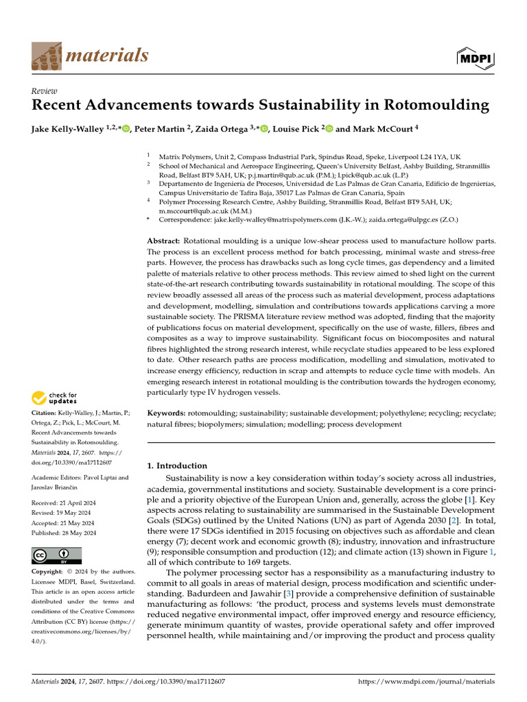 Recent Advancements Towards Sustainability in Roto PDF Sintering