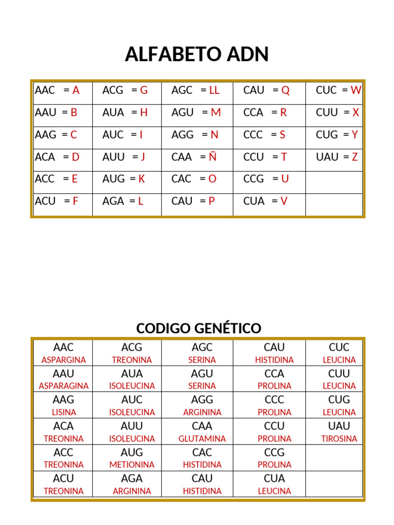 Alfabeto Adn | PDF