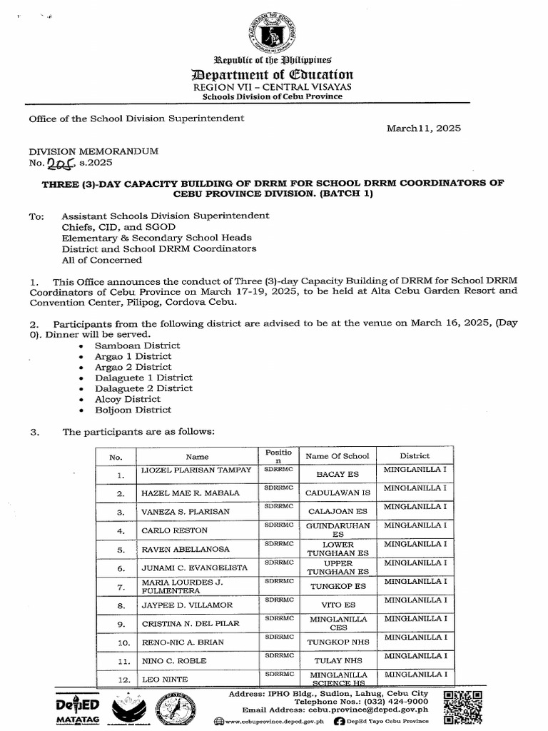 DM - s2025 - 205 CAP. B. Batch 1 1 | PDF