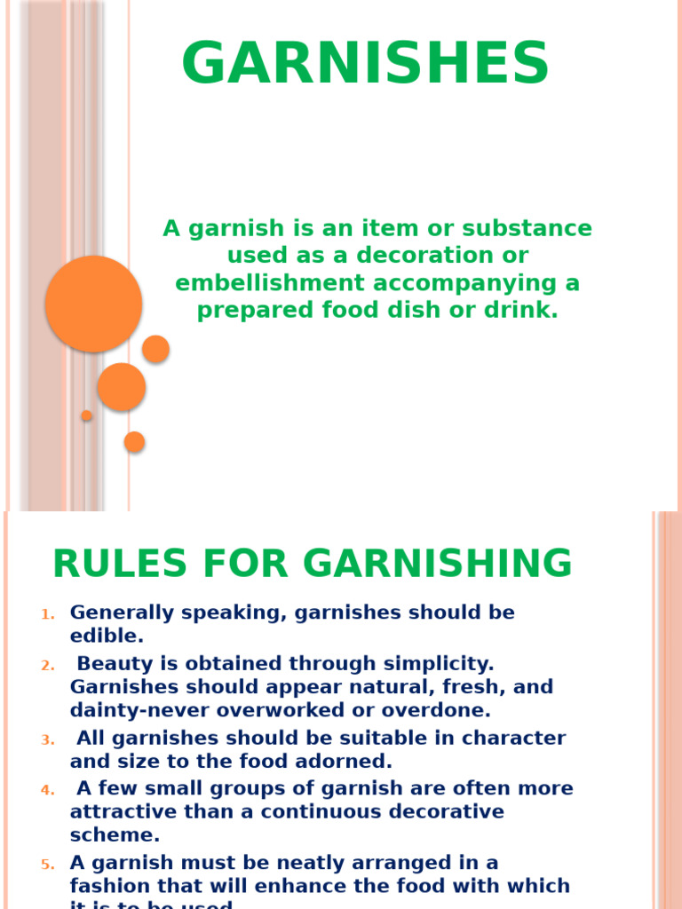 GARNISHES | PDF