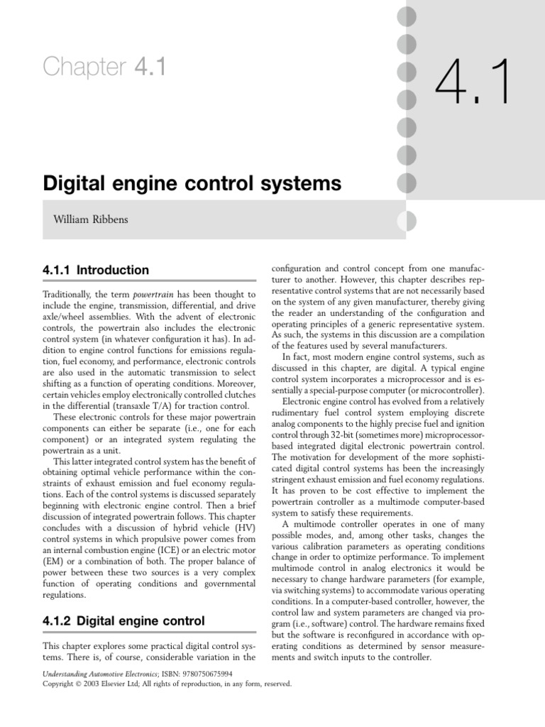 Digital Engine Control Systems Explained | PDF | Throttle | Fuel Injection