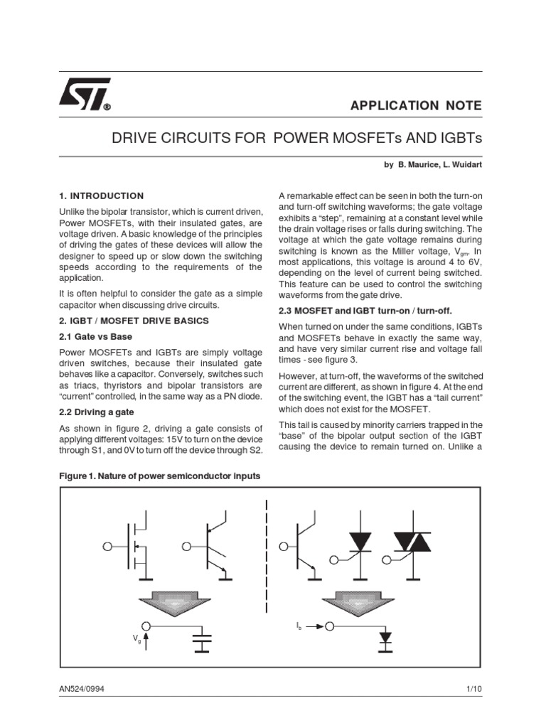 Drive Circuits For Power Mosfets and Igbts PDF Field Effect