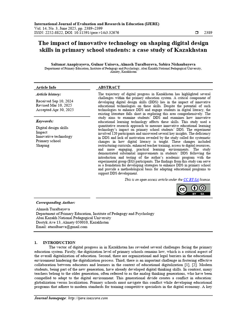 The Impact of Innovative Technology On Shaping Digital Design Skills in ...