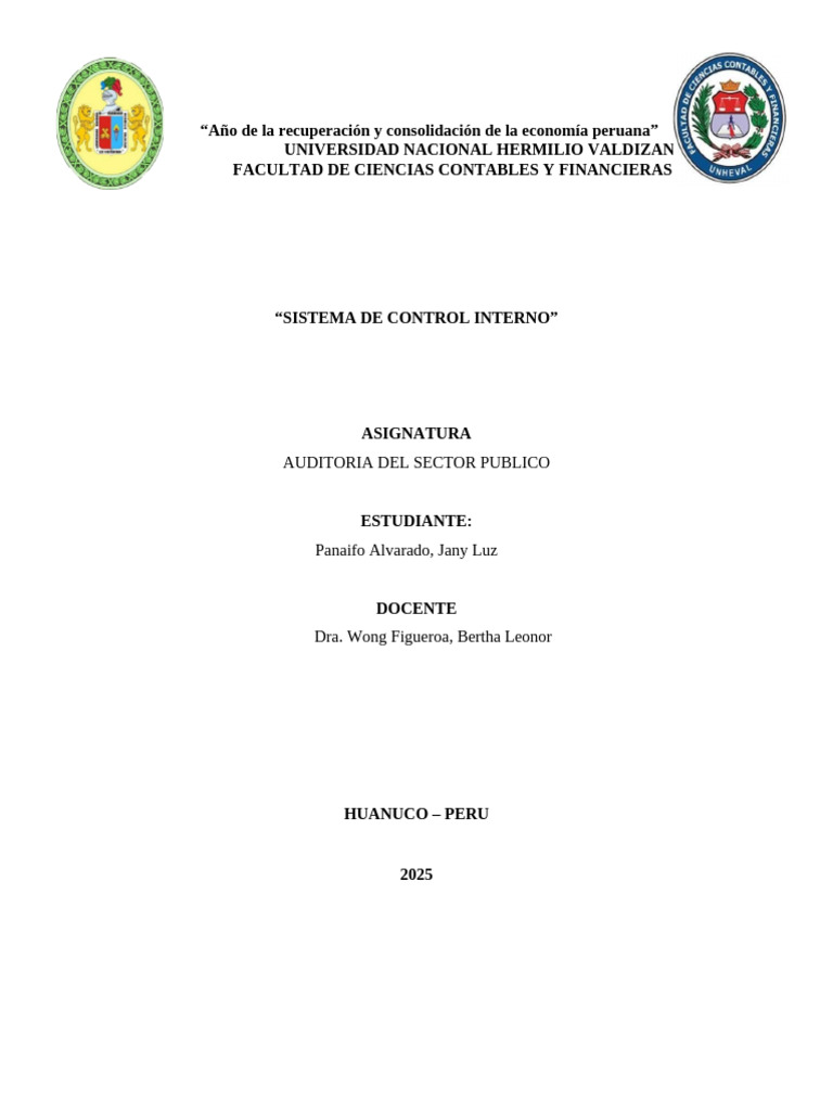 Implementación del Sistema de Control Interno en Perú | PDF | Business ...