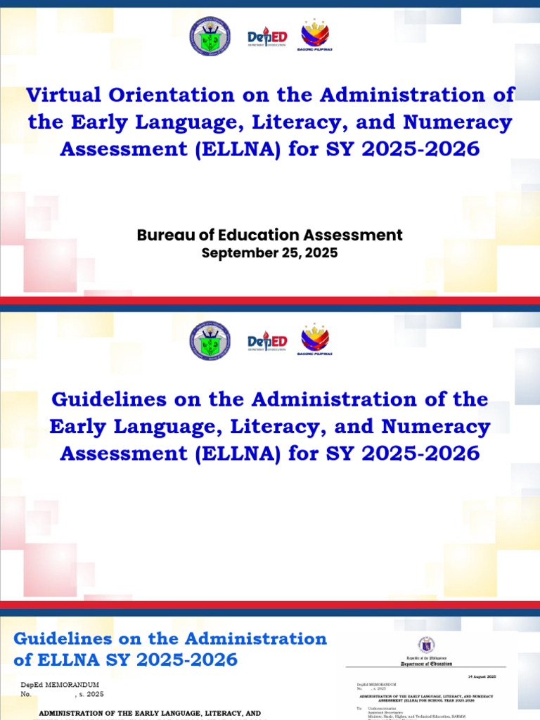 ELLNA Administration Guidelines 2025-2026 | PDF | Educational ...