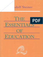 Rudolf Steiner, Essentials of Education