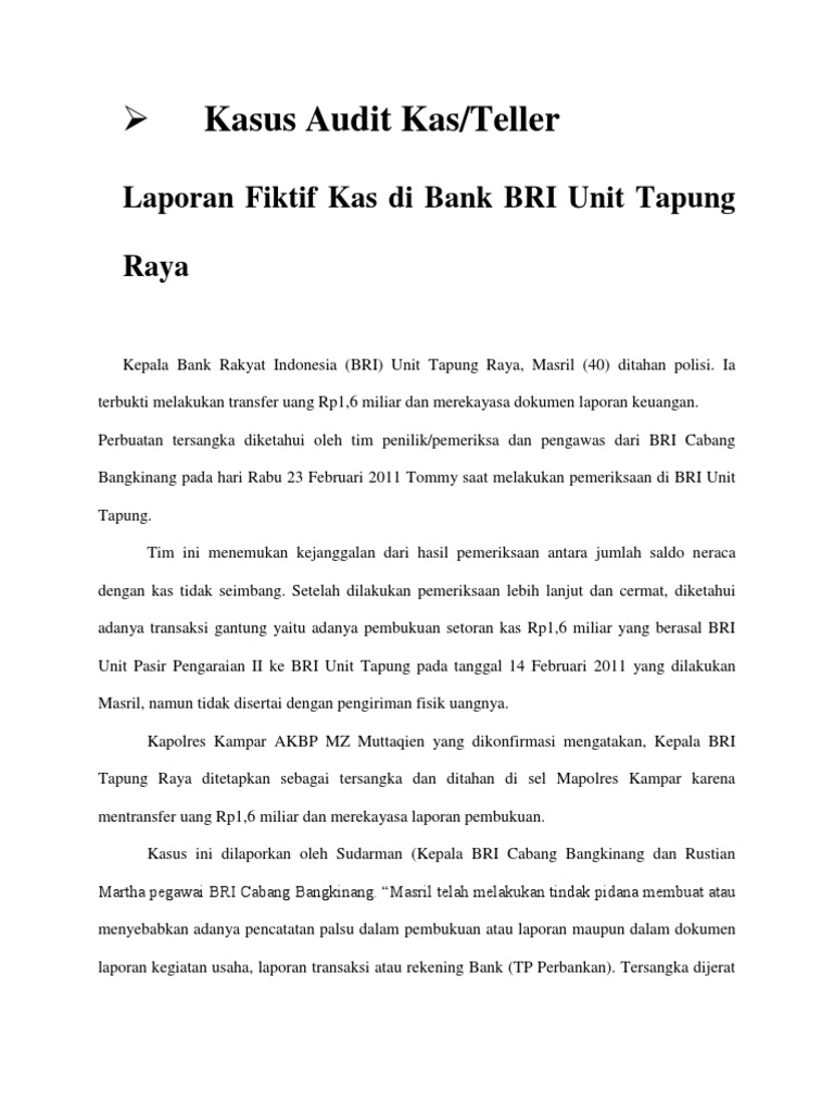 Kasus Audit Kas