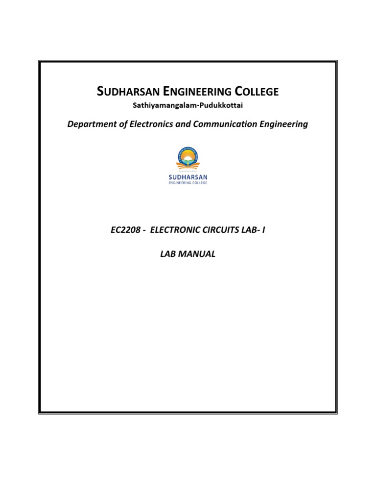 EC-I Lab Manual | PDF