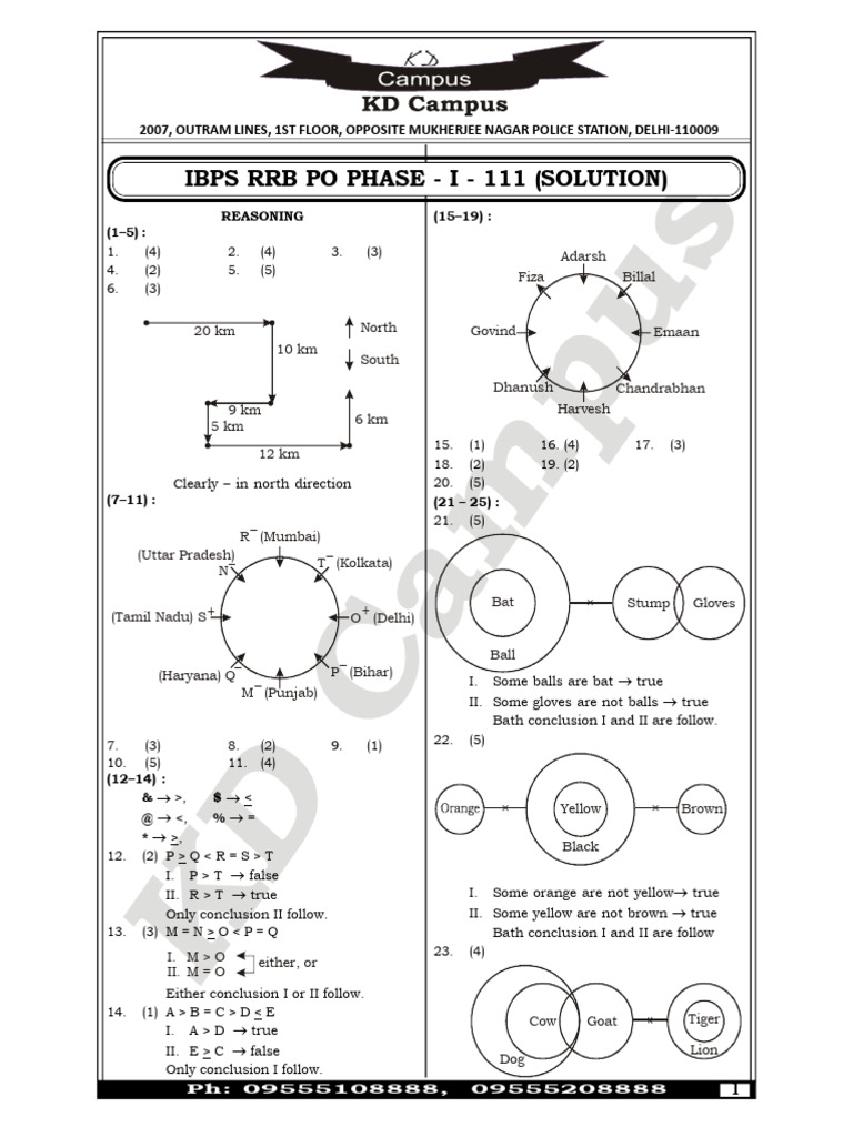 KD Campus Reasoning and Math Solutions | PDF