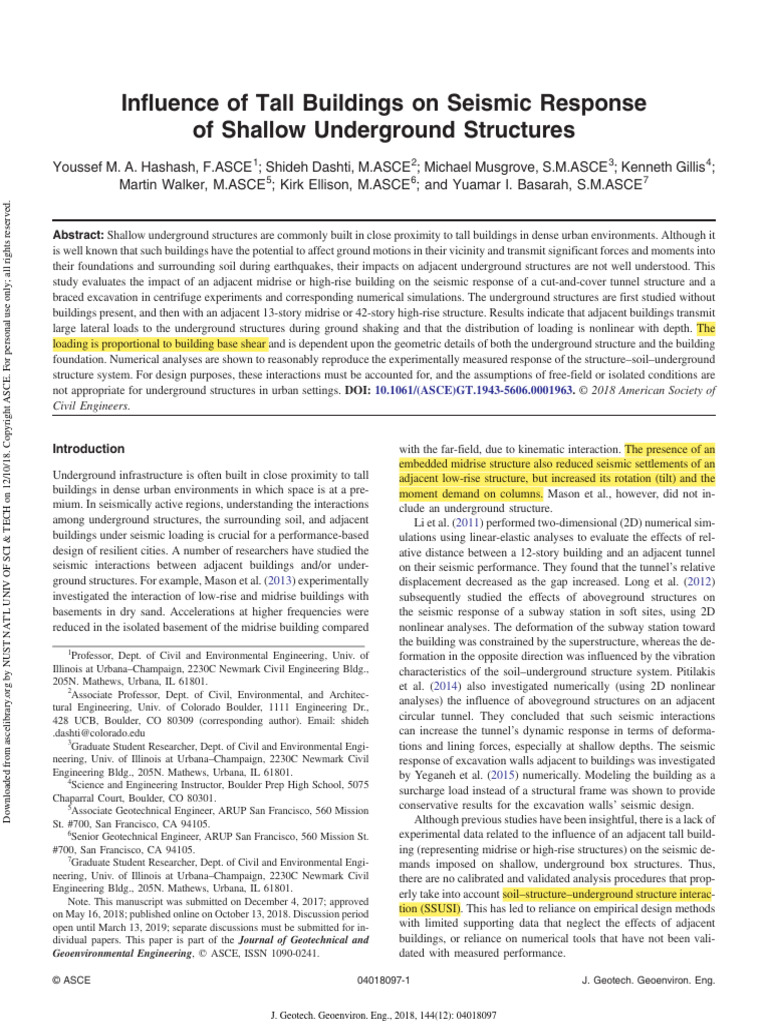 (2018) Influence of Tall Buildings On Seismic R | PDF | Geotechnical ...