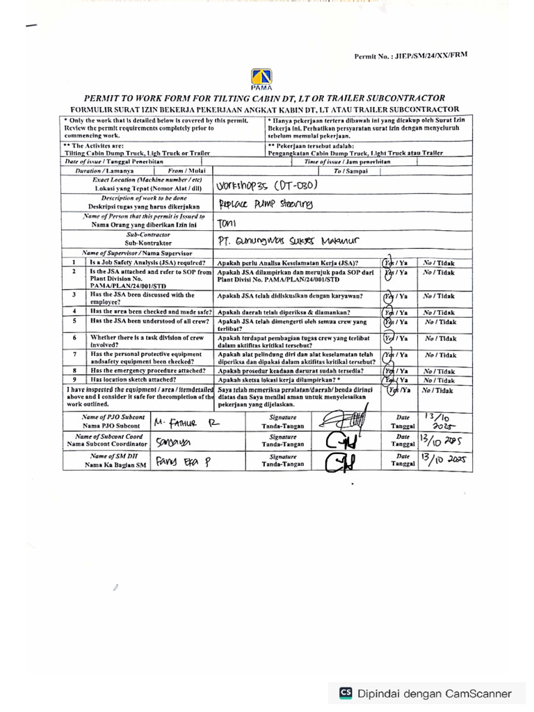 Permit Tilt Cabin DT030 (13.10.2025) | PDF