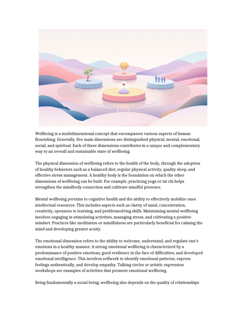 1-2 The Different Dimensions of Well-Being Physical Mental Emotional ...