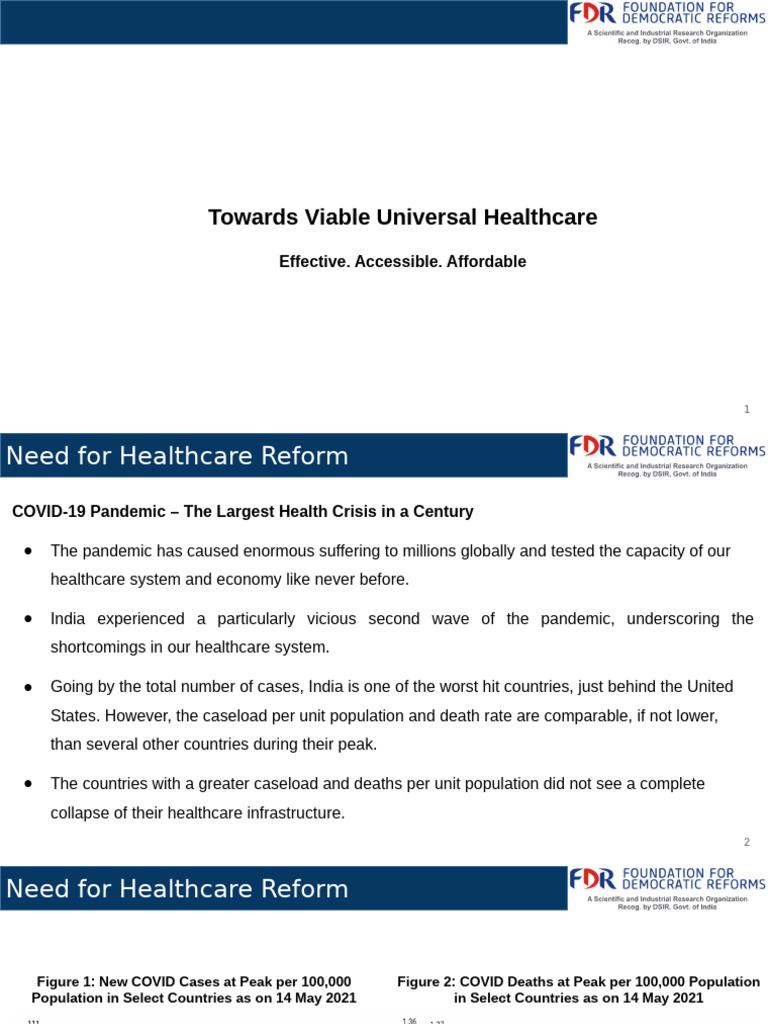 Universal Healthcare Reform in India | PDF | Primary Care | Health Care