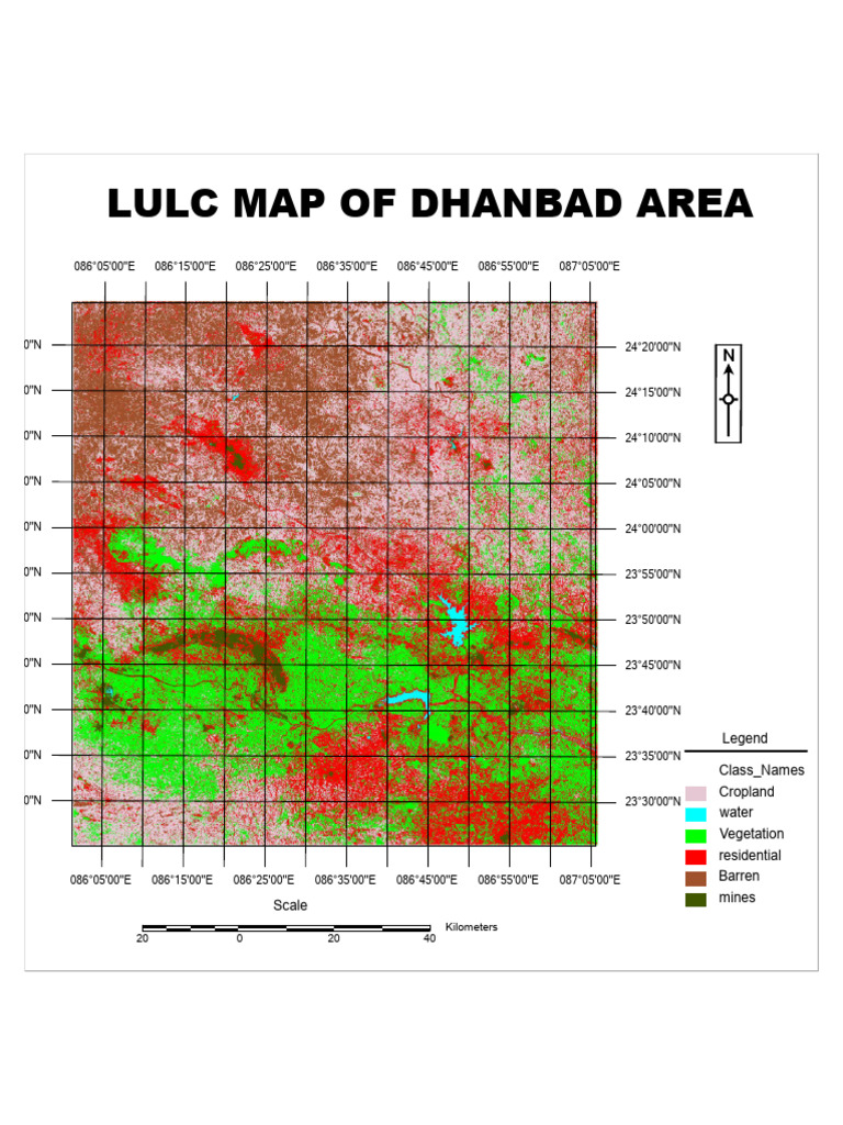 Dhanbad Area LULC Map Analysis | PDF