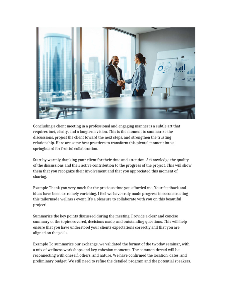 10-7 - Conclusion of The Interview and Definition of The Next Steps ...