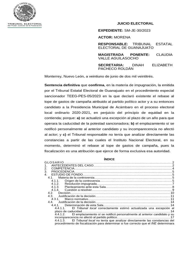 SM Je 0030 2023 | PDF | Caso de ley | Sentencia (ley)