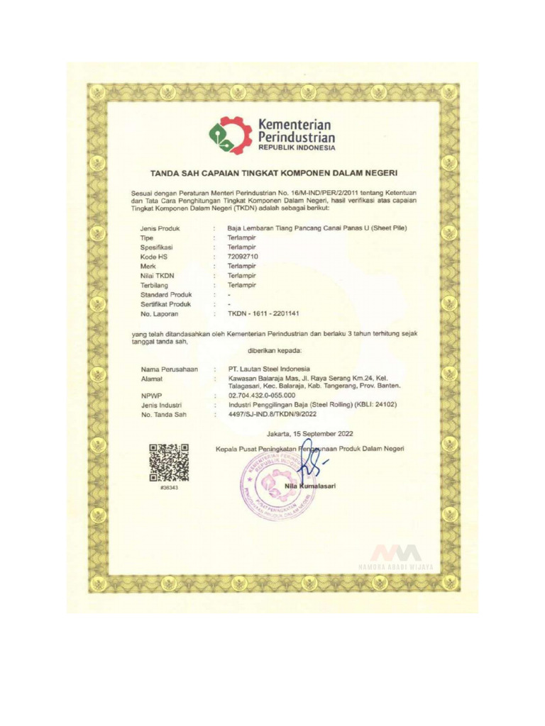 TKDN Steel Sheet Pile Lsi U Profile-1 | PDF