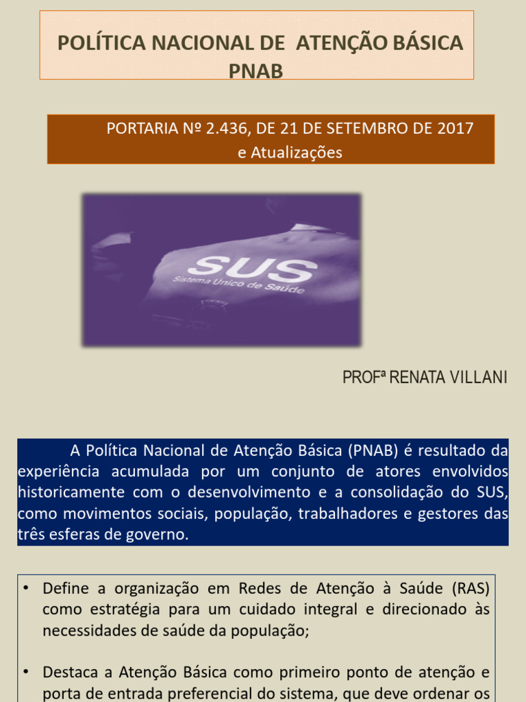 Política Nacional de Atenção Básica 2017 | PDF | Serviços públicos ...