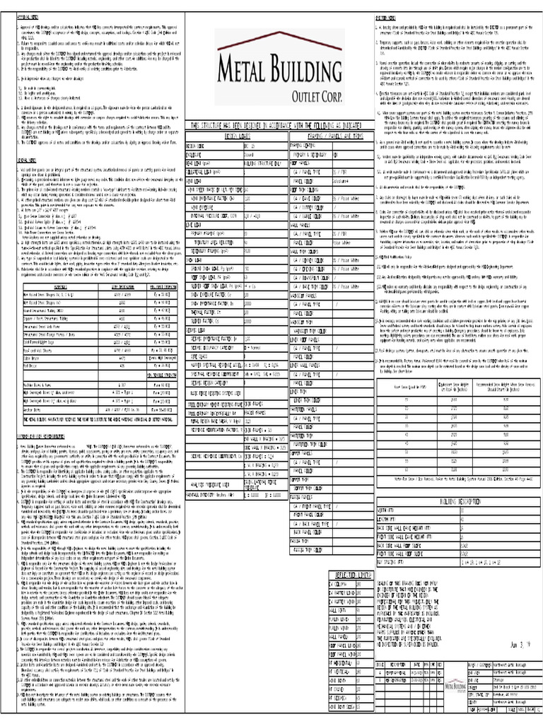 RFP 20 08 Metal BLDG Shop Drawings | PDF