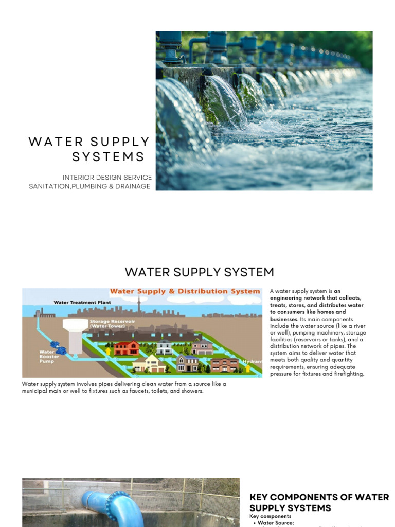 Water Supply Systems Overview | PDF | Storm Drain | Water Conservation