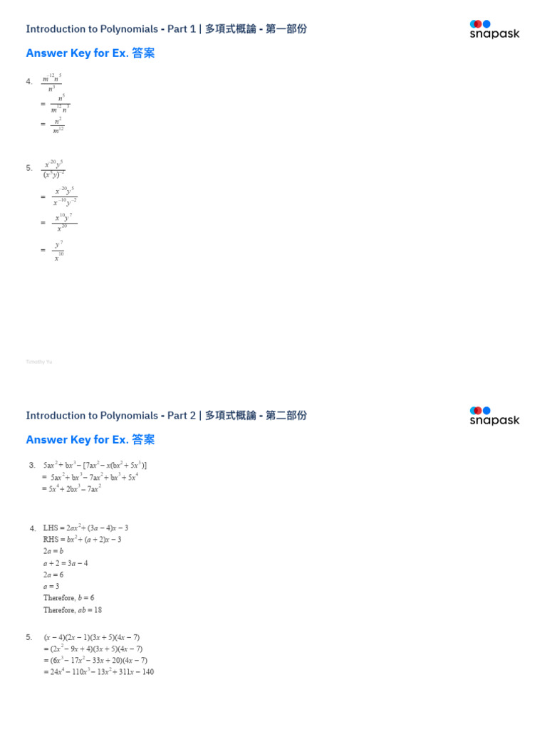 S1 Phase6 Answer Key PDF | PDF