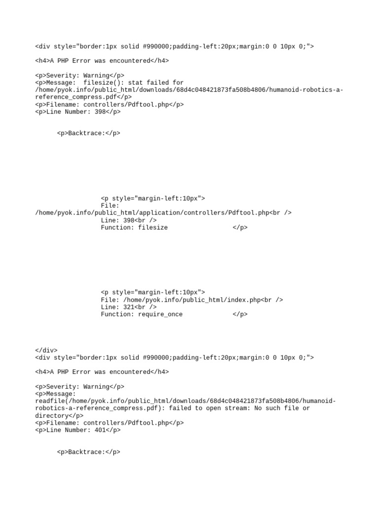 PHP File Access Errors Explained | PDF