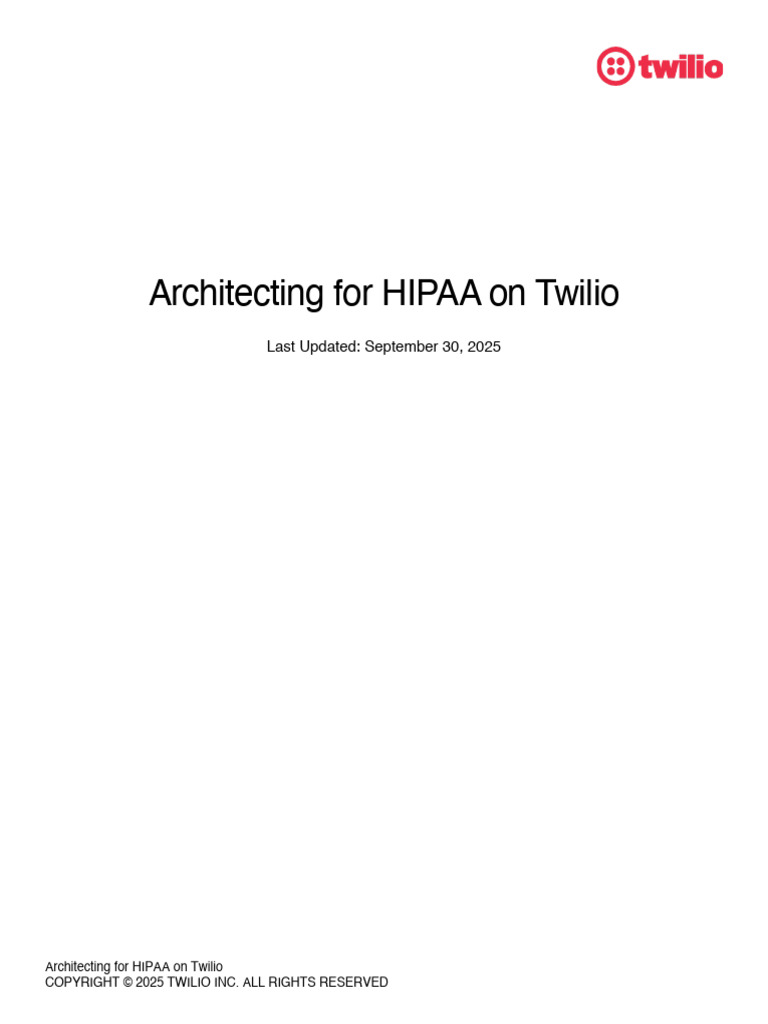 HIPAA Compliance on Twilio | PDF | Session Initiation Protocol | World ...