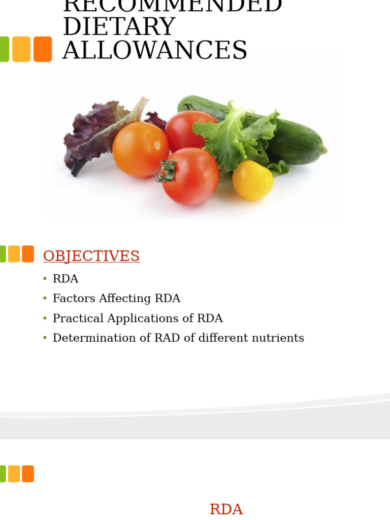 Recommended Dietary Allowances | PDF | Nutrients | Diet (Nutrition)