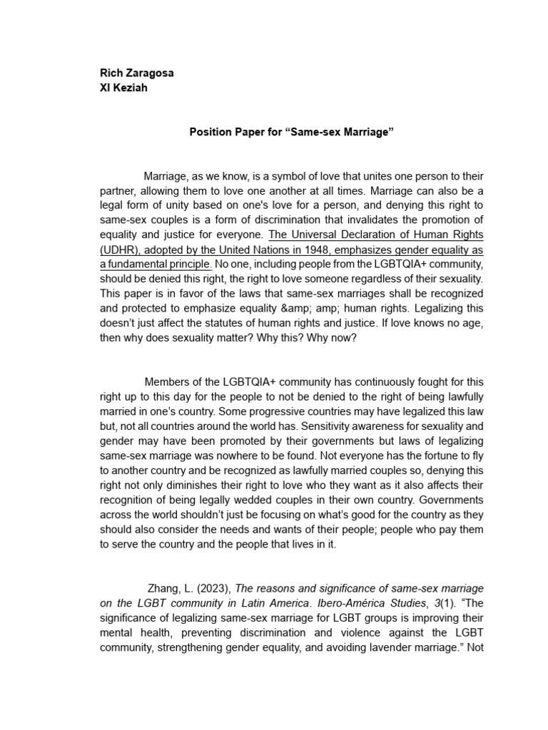 Legalizing Same-Sex Marriage Rights | PDF | Same Sex Marriage | Marriage